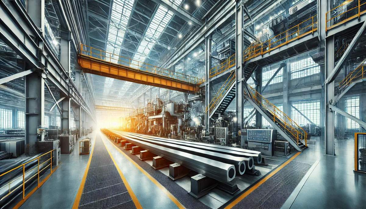 Centro di trasformazione dell'acciaio a Novi Ligure.